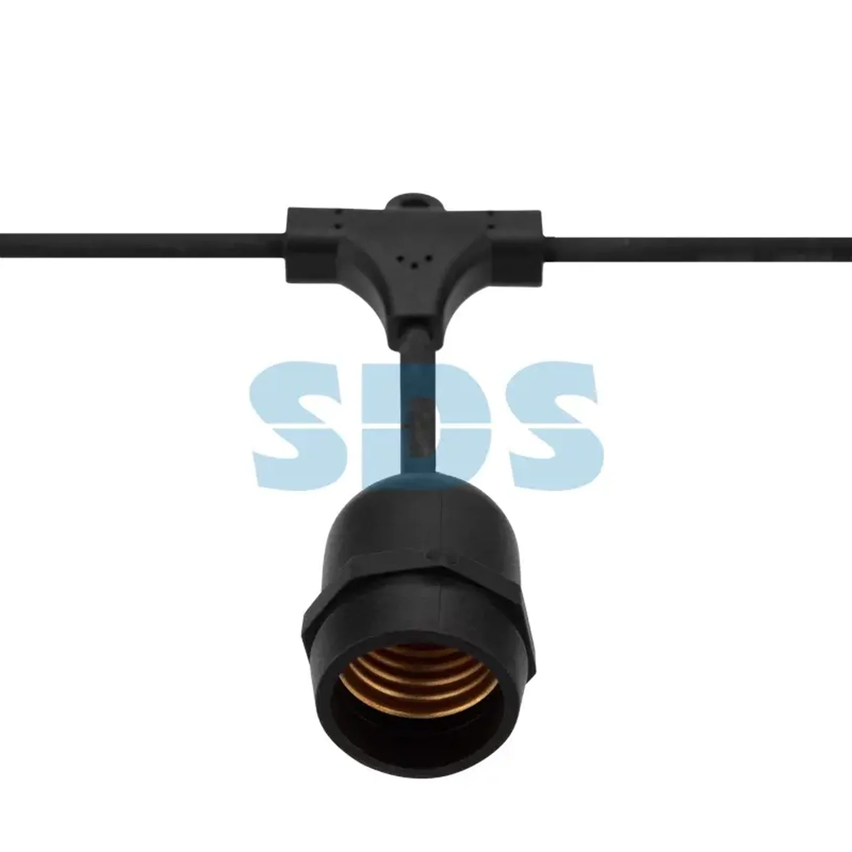 Белт-Лайт 20 м, черный каучук, шаг 50 см, 40 подвесных патронов, IP44