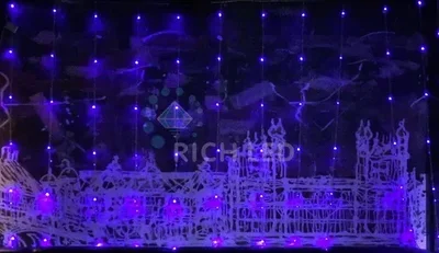 Светодиодные водопады 336 LED, 200 Ватт, IP54, для улицы и помещения, провод Прозрачный, Свечение: 8 режимов, RL-WF3*2C4/1-T/B