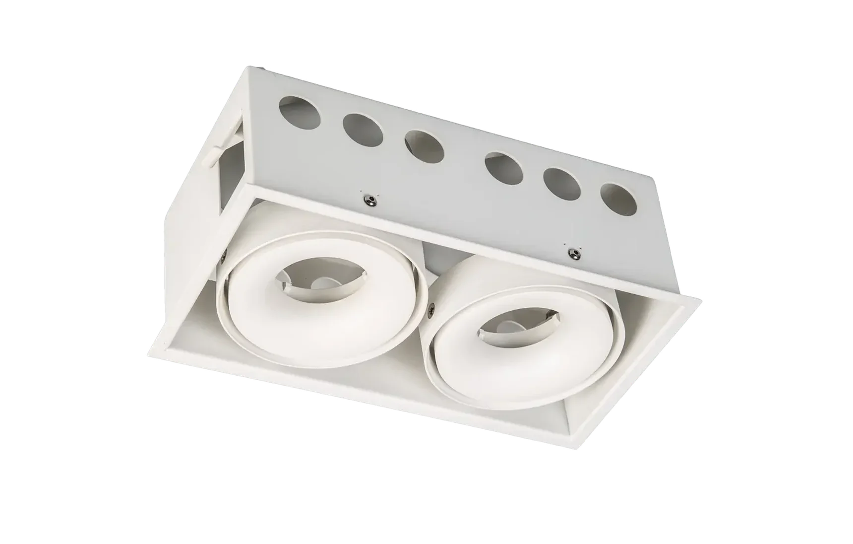 Корпус светильника алюминий потолочный встраиваемый поворотный, Белый, IP20, COMBO-CRD2-WH-2