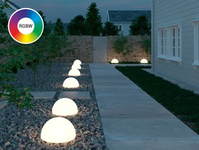 Светильник ландшафтный ПОЛУСФЕРА SEMISPHERE_G (E27) 80 IP66 RGBW (set)