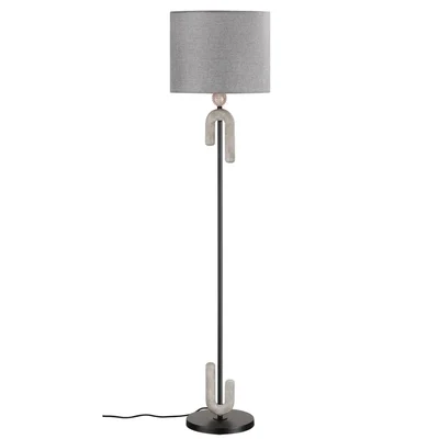 5410/1FA MODERN ODL_EX24 169 черный матов./бежевый/серый/металл/полирезин/ткань Торшер E27 1*60W BAGEL